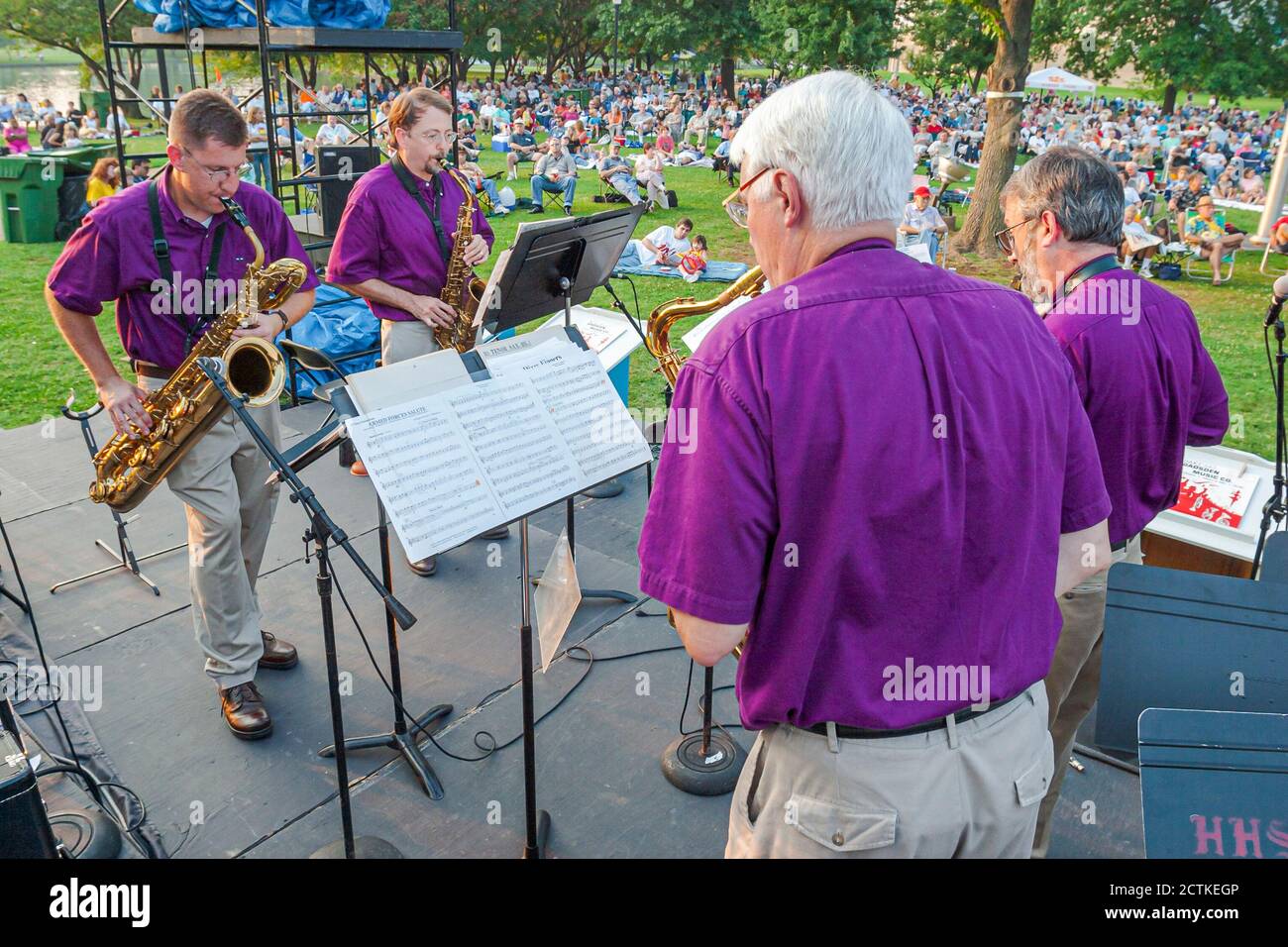 Huntsville Alabama,Big Spring Park Concert In The Park,musicians play playing free Stock Photo