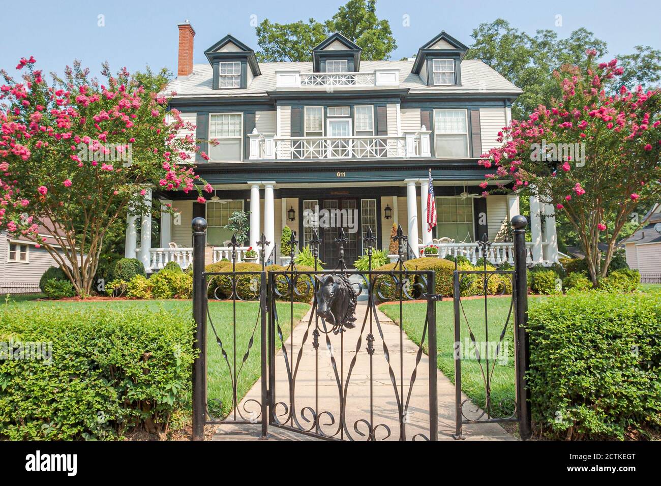 Huntsville Alabama,Twickingham historic neighborhood residential community,home house, Stock Photo