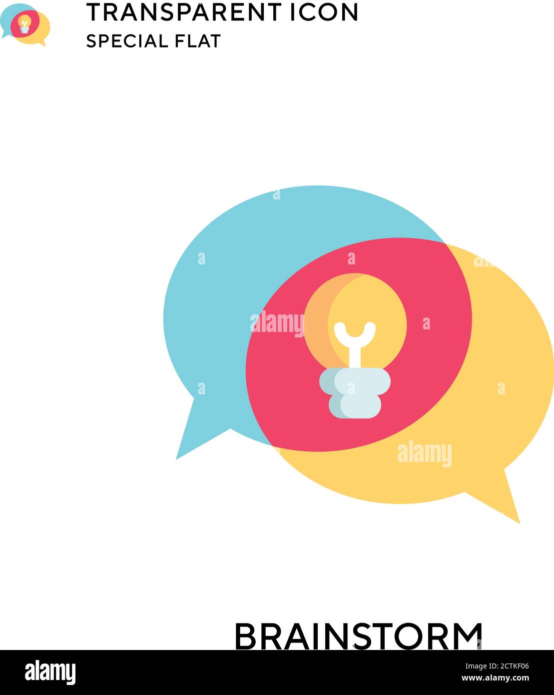 Brainstorm vector icon. Flat style illustration. EPS 10 vector Stock ...