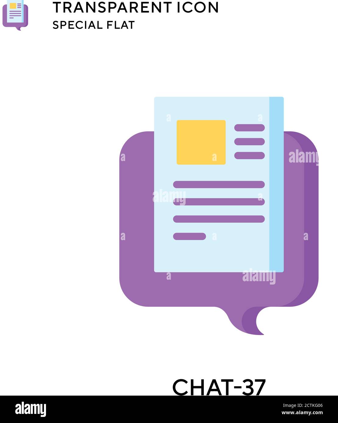 Chat-37 vector icon. Flat style illustration. EPS 10 vector. Stock Vector