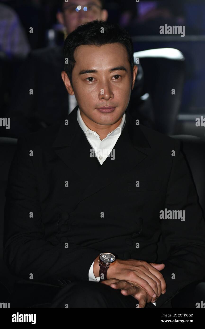 Chinese actor Luo Jin attends a brand promotional event in Shanghai ...