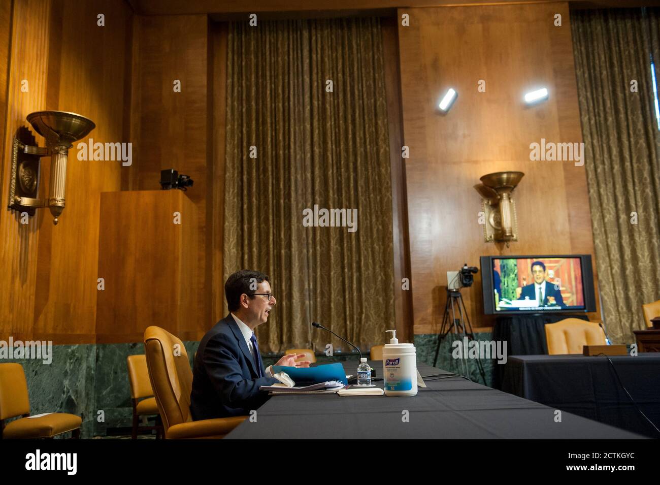 Congressional Budget Office Director Phillip Swagel, PhD, appears before a Senate Committee on the Budget hearing to examine the Congressional Budget Office's updated budget outlook in the Dirksen Senate Office Building on Capitol Hill in Washington, DC., Wednesday, September 23, 2020.Credit: Rod Lamkey/CNP /MediaPunch Stock Photo