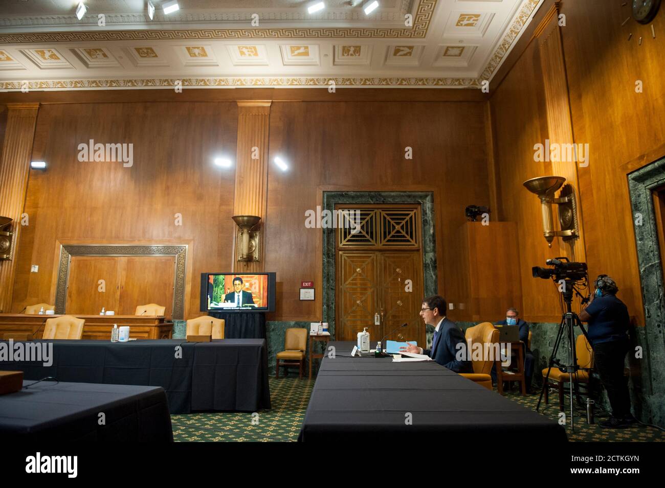 Congressional Budget Office Director Phillip Swagel, PhD, appears before a Senate Committee on the Budget hearing to examine the Congressional Budget Office's updated budget outlook in the Dirksen Senate Office Building on Capitol Hill in Washington, DC., Wednesday, September 23, 2020. Credit: Rod Lamkey/CNP /MediaPunch Stock Photo