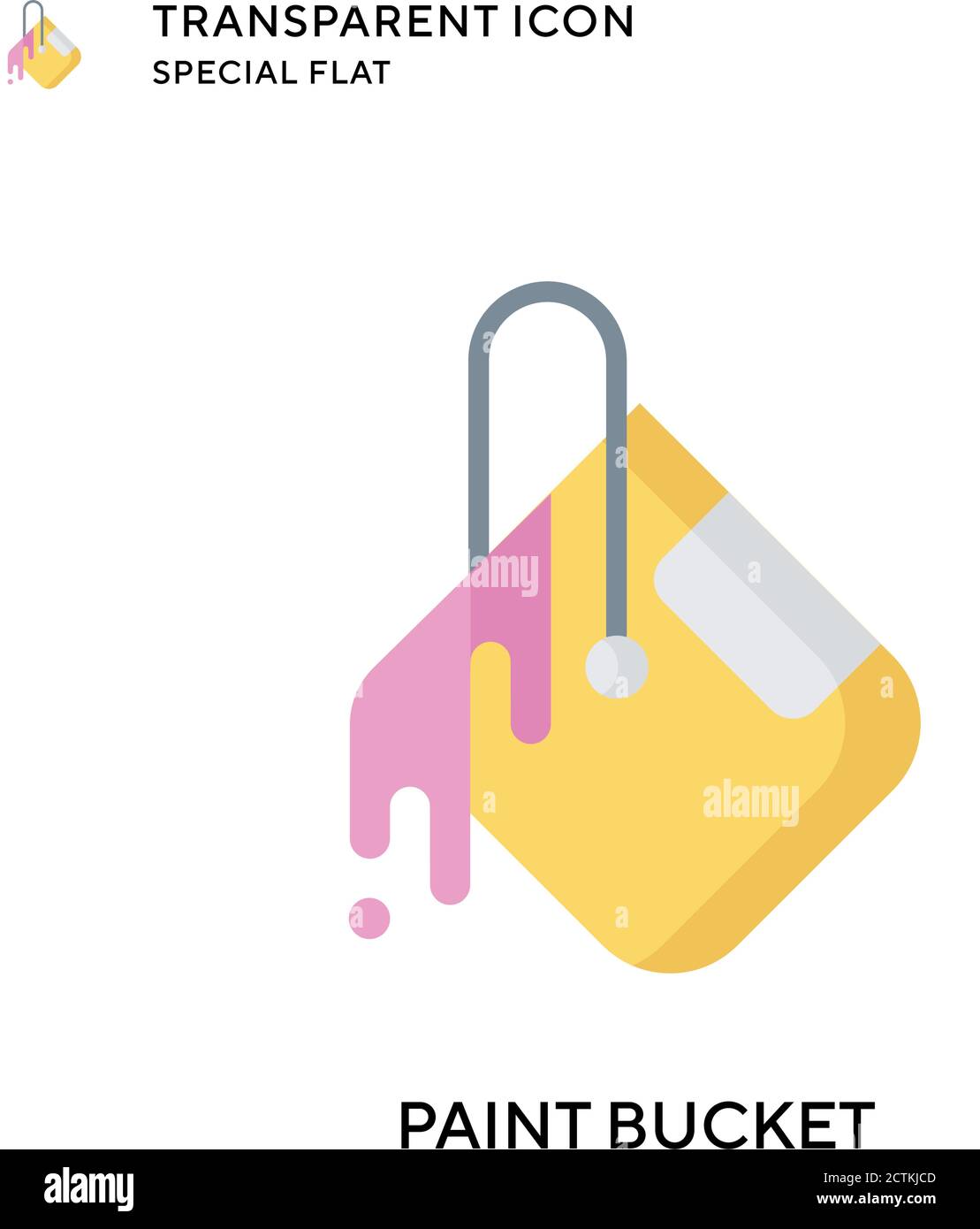 Paint bucket vector icon. Flat style illustration. EPS 10 vector. Stock Vector