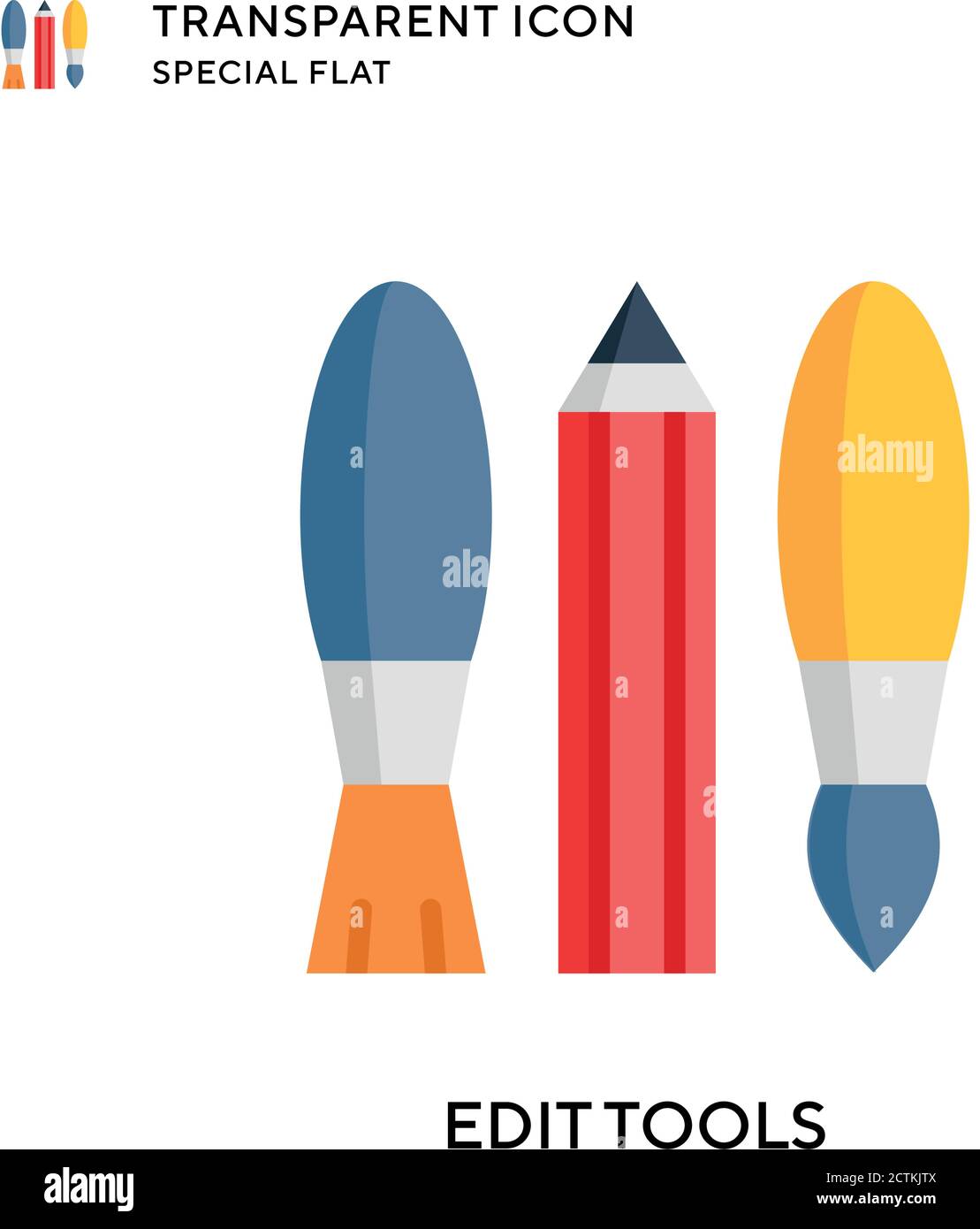 Edit tools vector icon. Flat style illustration. EPS 10 vector. Stock Vector