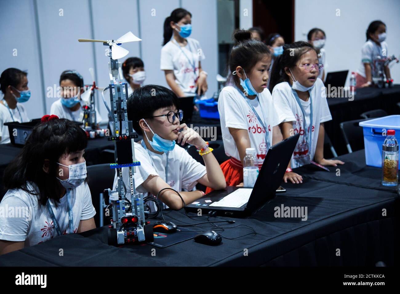 People participate in the Robotex 2020 at the Wisdom Bay Science and ...