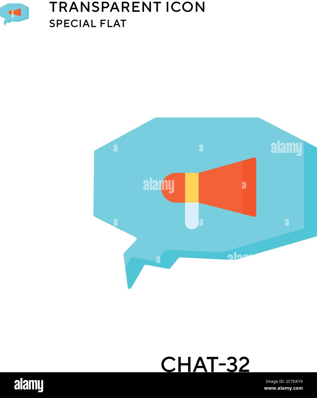 Chat-32 vector icon. Flat style illustration. EPS 10 vector. Stock Vector