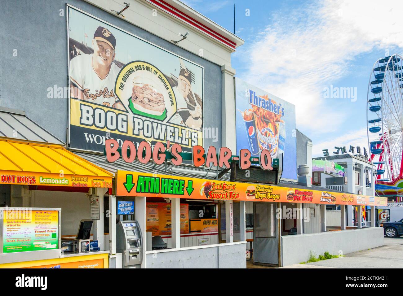 Ocean City, Maryland, Early Spring, Boog's Bar-B-Q Stock Photo