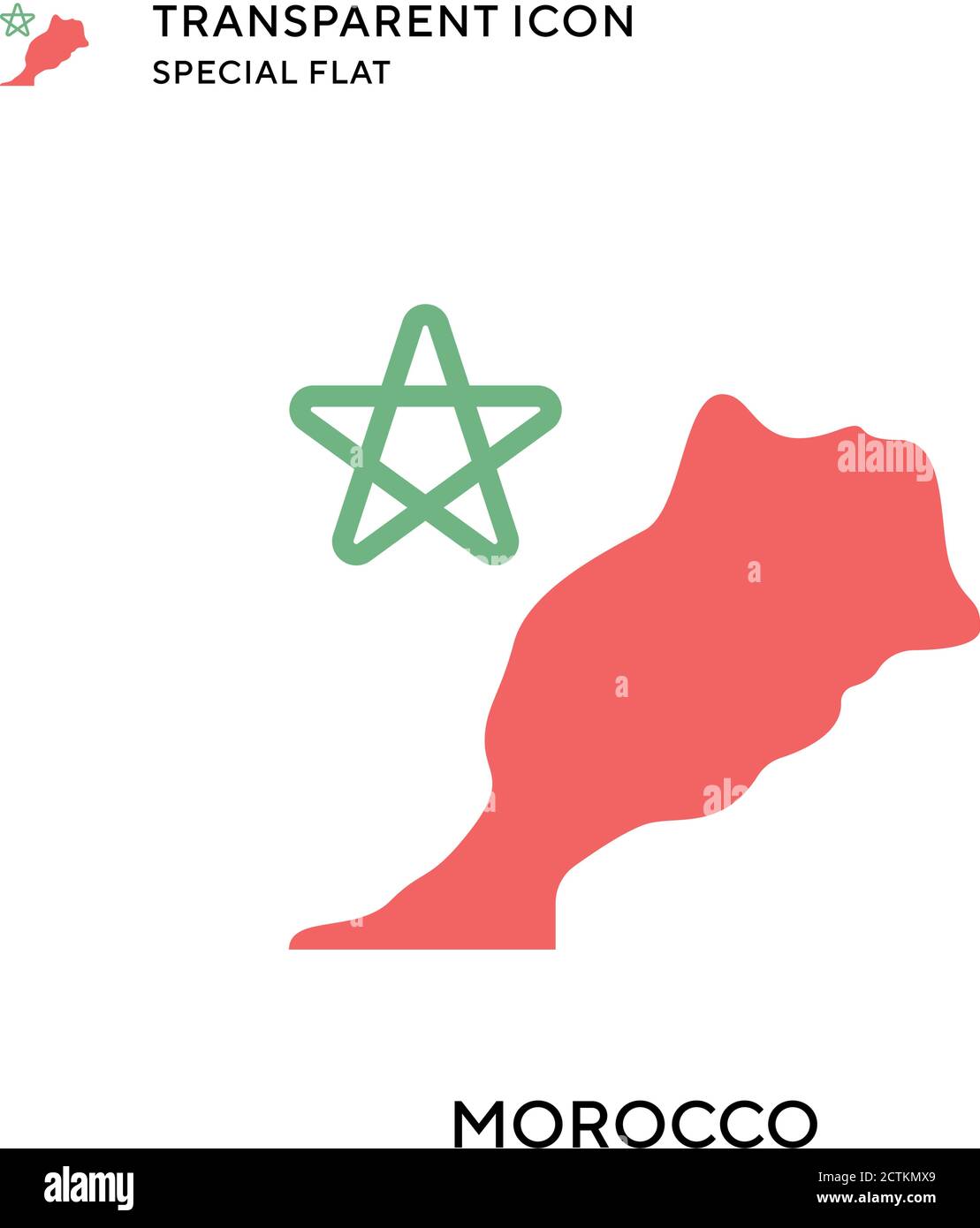Morocco vector icon. Flat style illustration. EPS 10 vector. Stock Vector