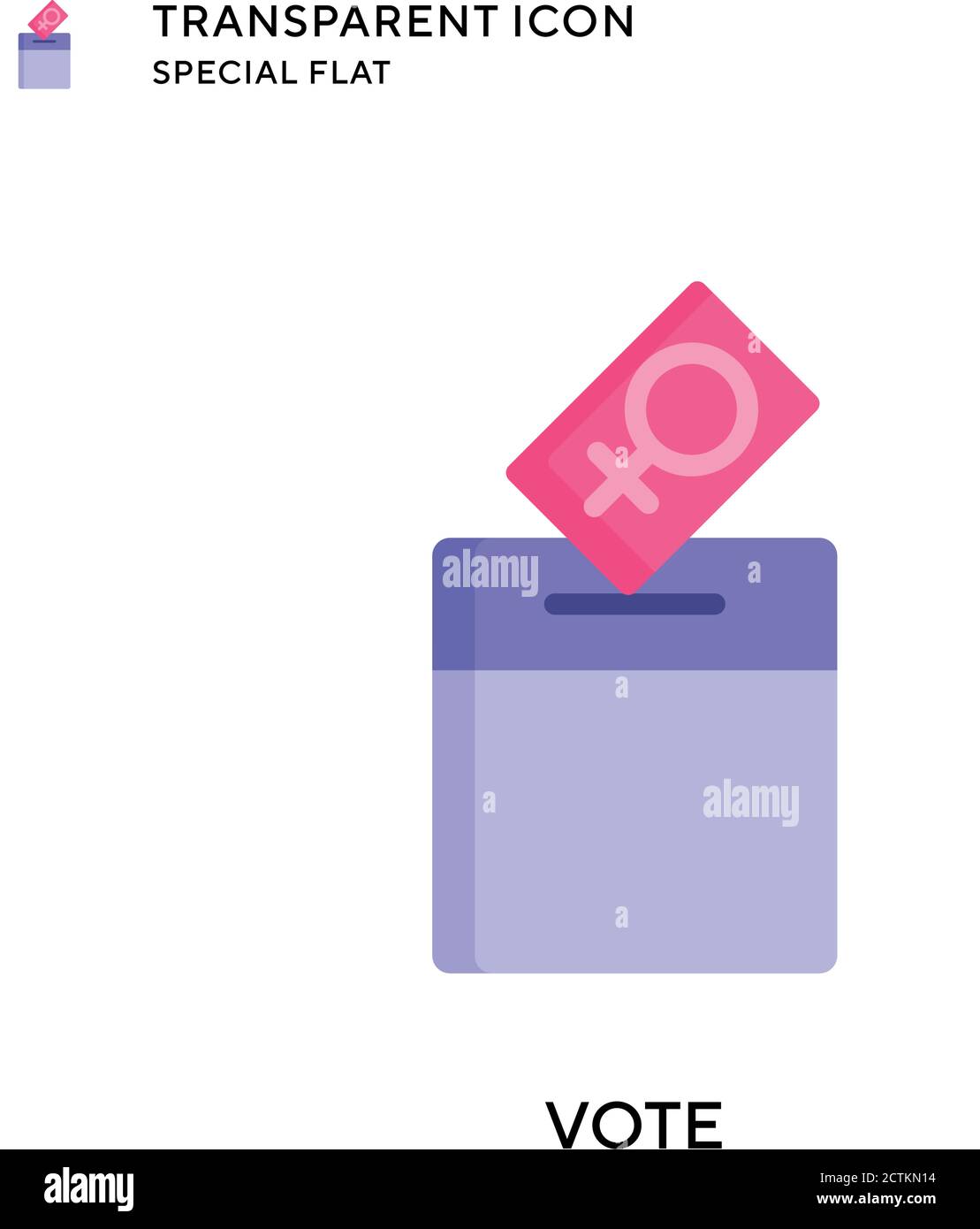Vote vector icon. Flat style illustration. EPS 10 vector. Stock Vector