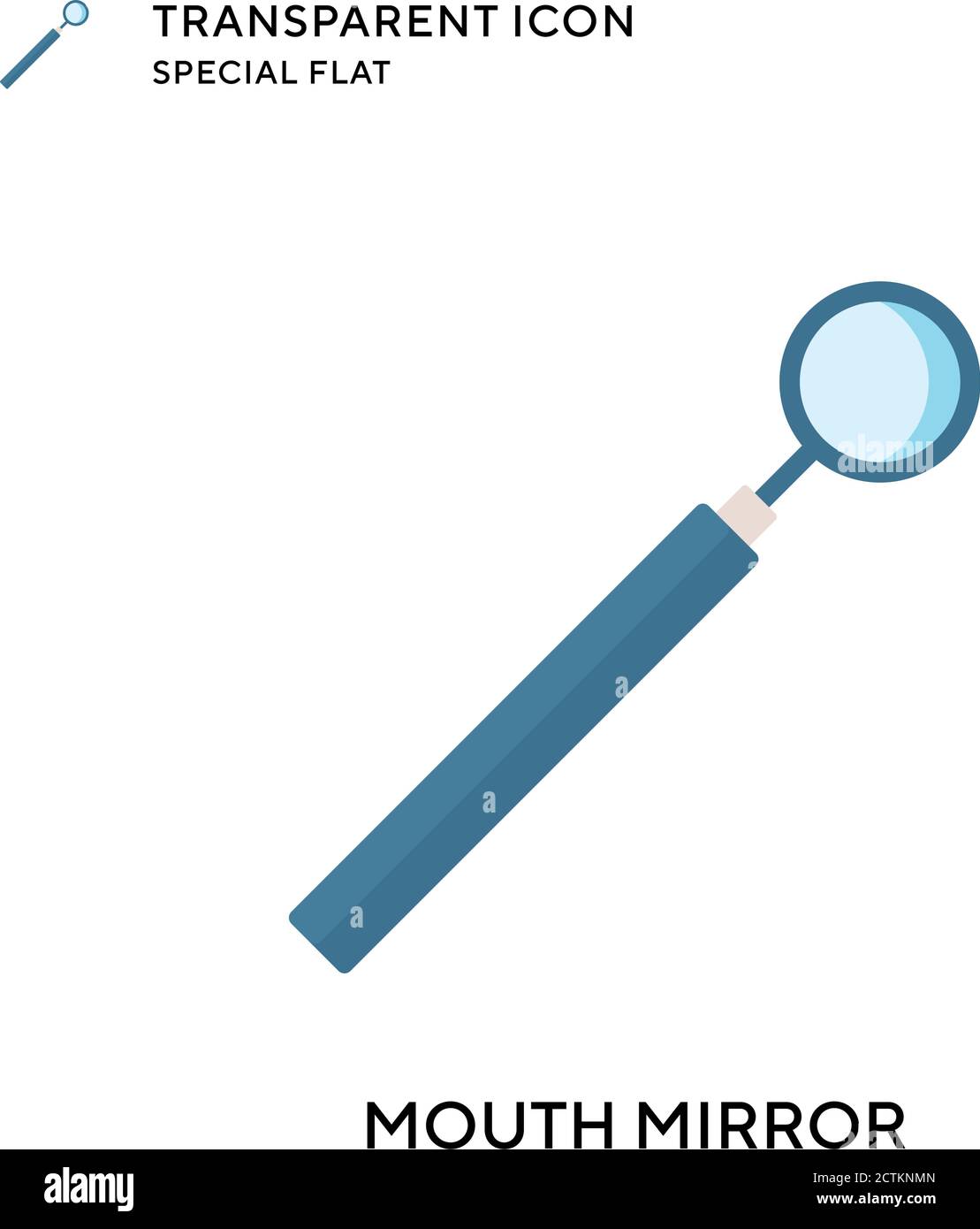 Mouth mirror vector icon. Flat style illustration. EPS 10 vector Stock ...