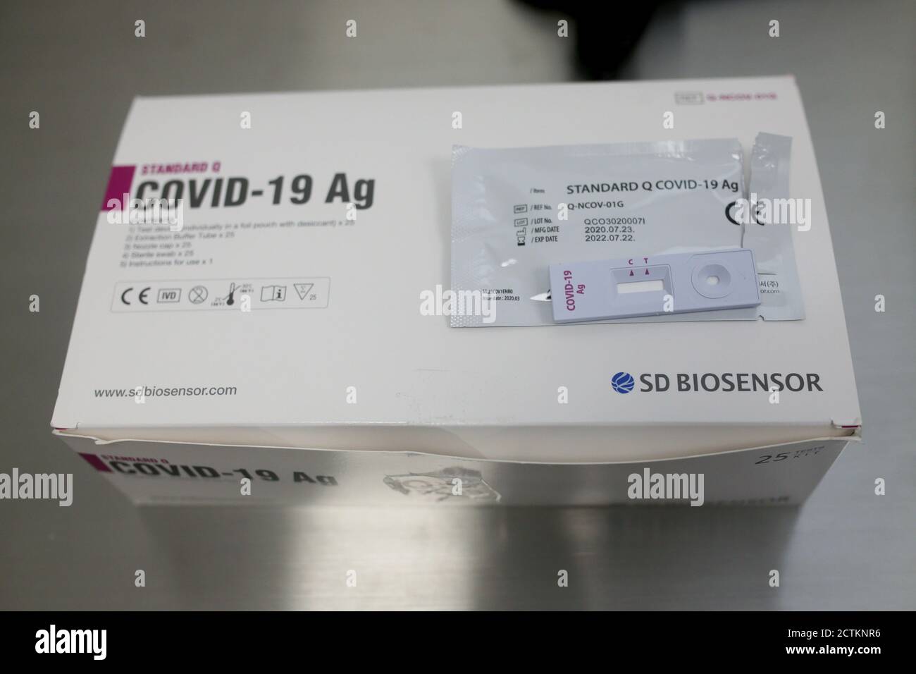 A coronavirus disease (COVID-19) antigen rapid test device is seen inside  the Synlab laboratory, at El Dorado airport in Bogota, Colombia September  23, 2020. REUTERS/Luisa Gonzalez Stock Photo - Alamy