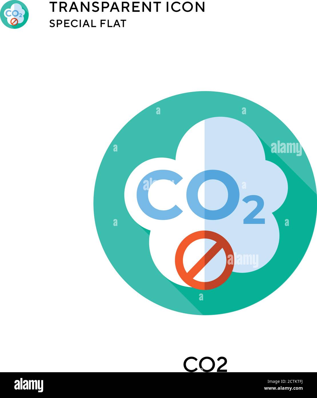 Co2 vector icon. Flat style illustration. EPS 10 vector Stock Vector ...