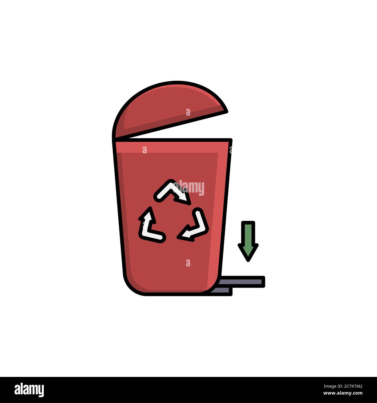 trash can vector design template illustration Stock Vector
