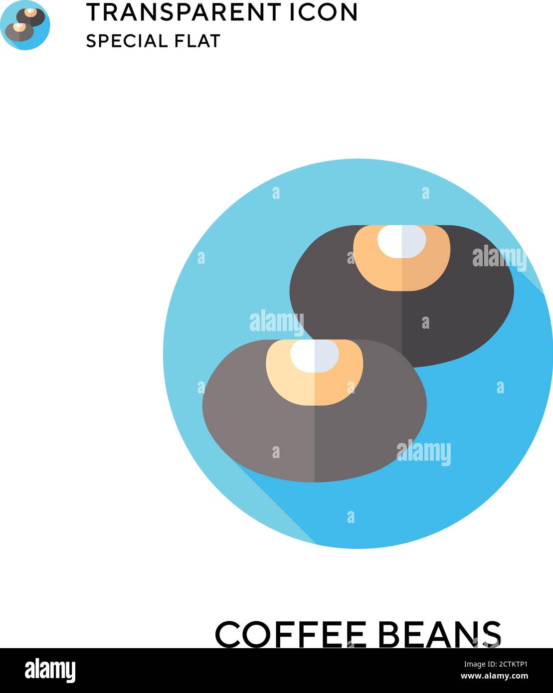 Coffee beans vector icon. Flat style illustration. EPS 10 vector Stock ...
