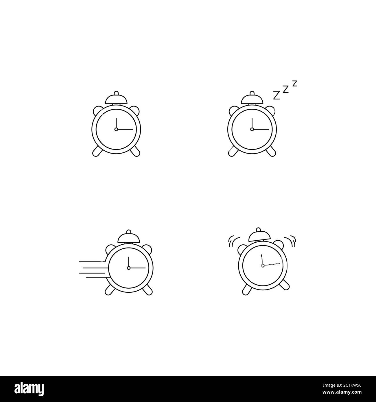 ring clock icon set design template isolated Stock Vector Image & Art ...