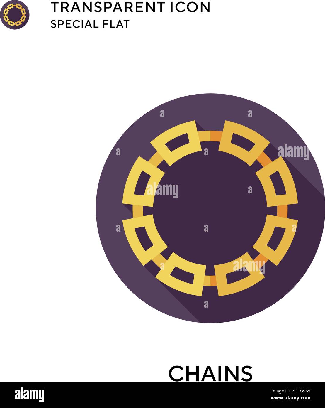Chains vector icon. Flat style illustration. EPS 10 vector. Stock Vector