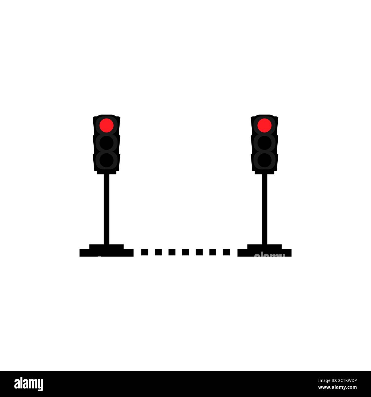 red light stop sign vector design template illustration Stock Vector