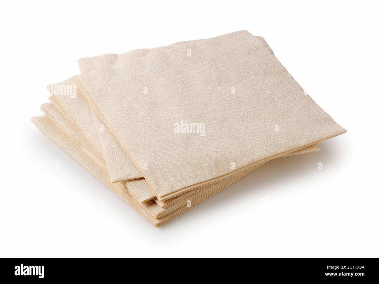 Paper napkins on a white background Stock Photo