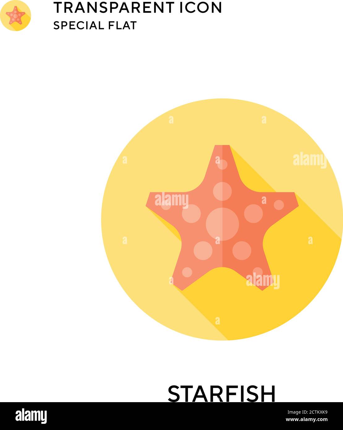 Starfish vector icon. Flat style illustration. EPS 10 vector Stock ...