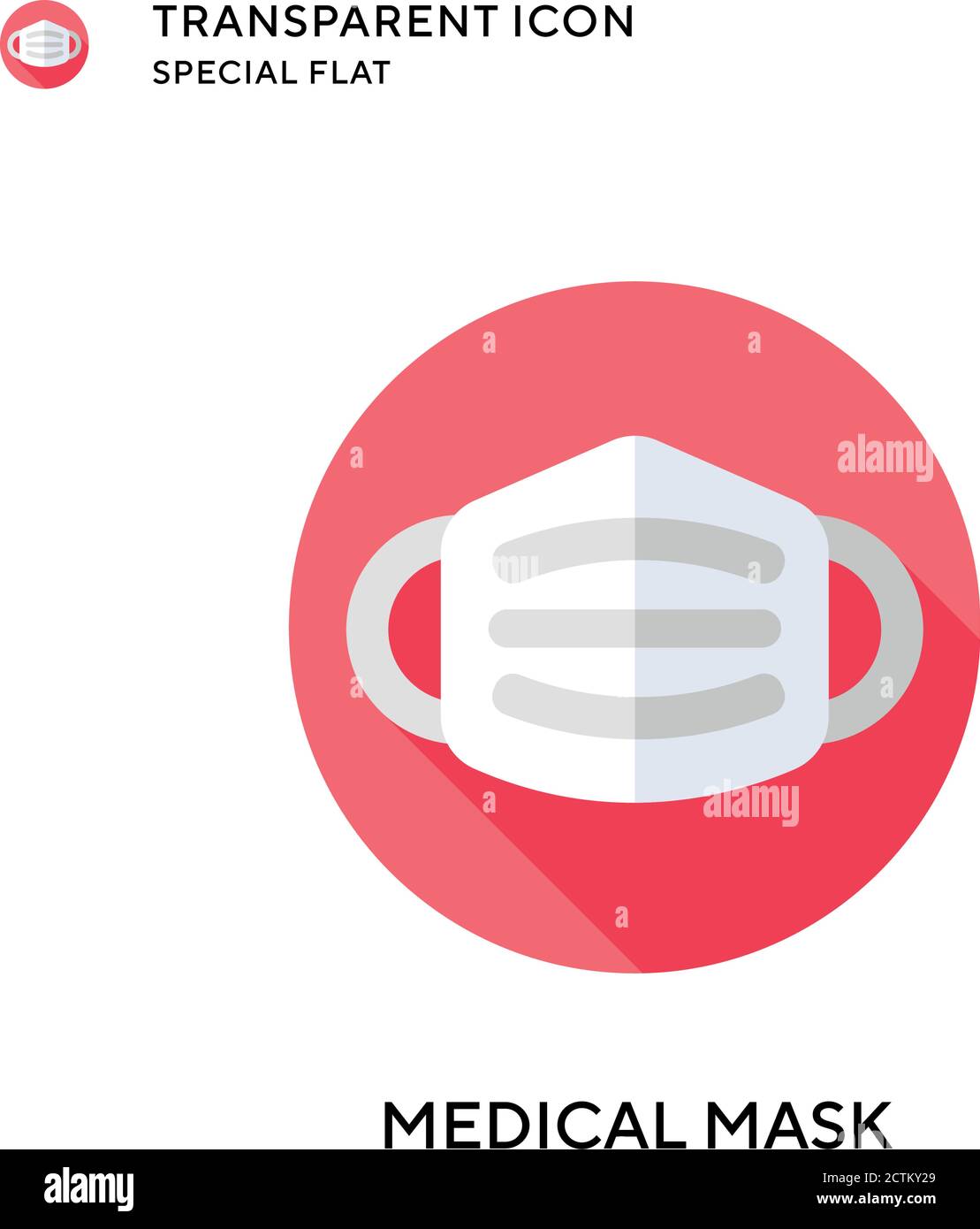 Medical mask vector icon. Flat style illustration. EPS 10 vector Stock ...