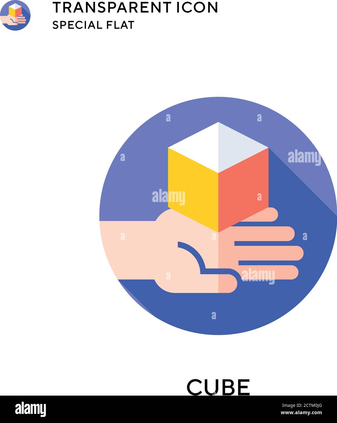 Cube vector icon. Flat style illustration. EPS 10 vector Stock Vector ...