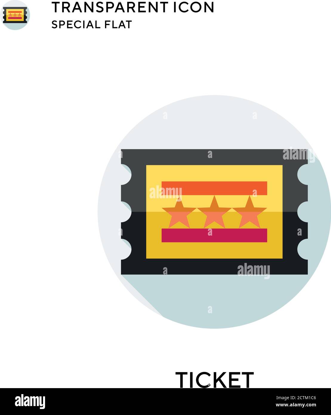 Ticket vector icon. Flat style illustration. EPS 10 vector Stock Vector ...