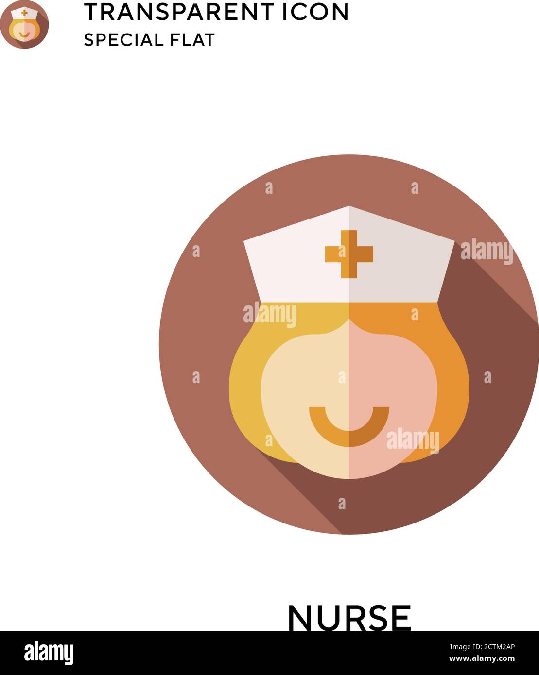 Nurse vector icon. Flat style illustration. EPS 10 vector Stock Vector ...