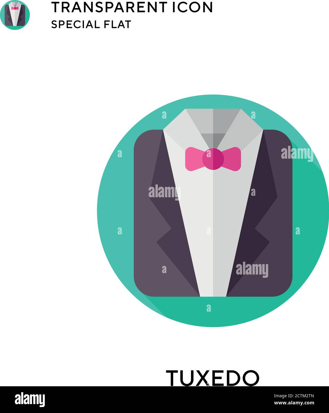 Tuxedo vector icon. Flat style illustration. EPS 10 vector. Stock Vector