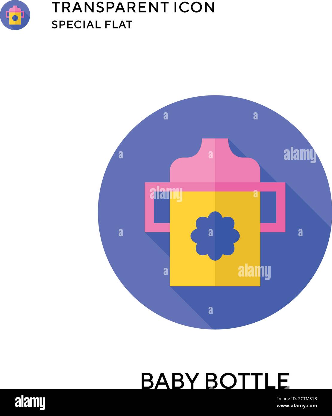 Baby bottle vector icon. Flat style illustration. EPS 10 vector Stock ...