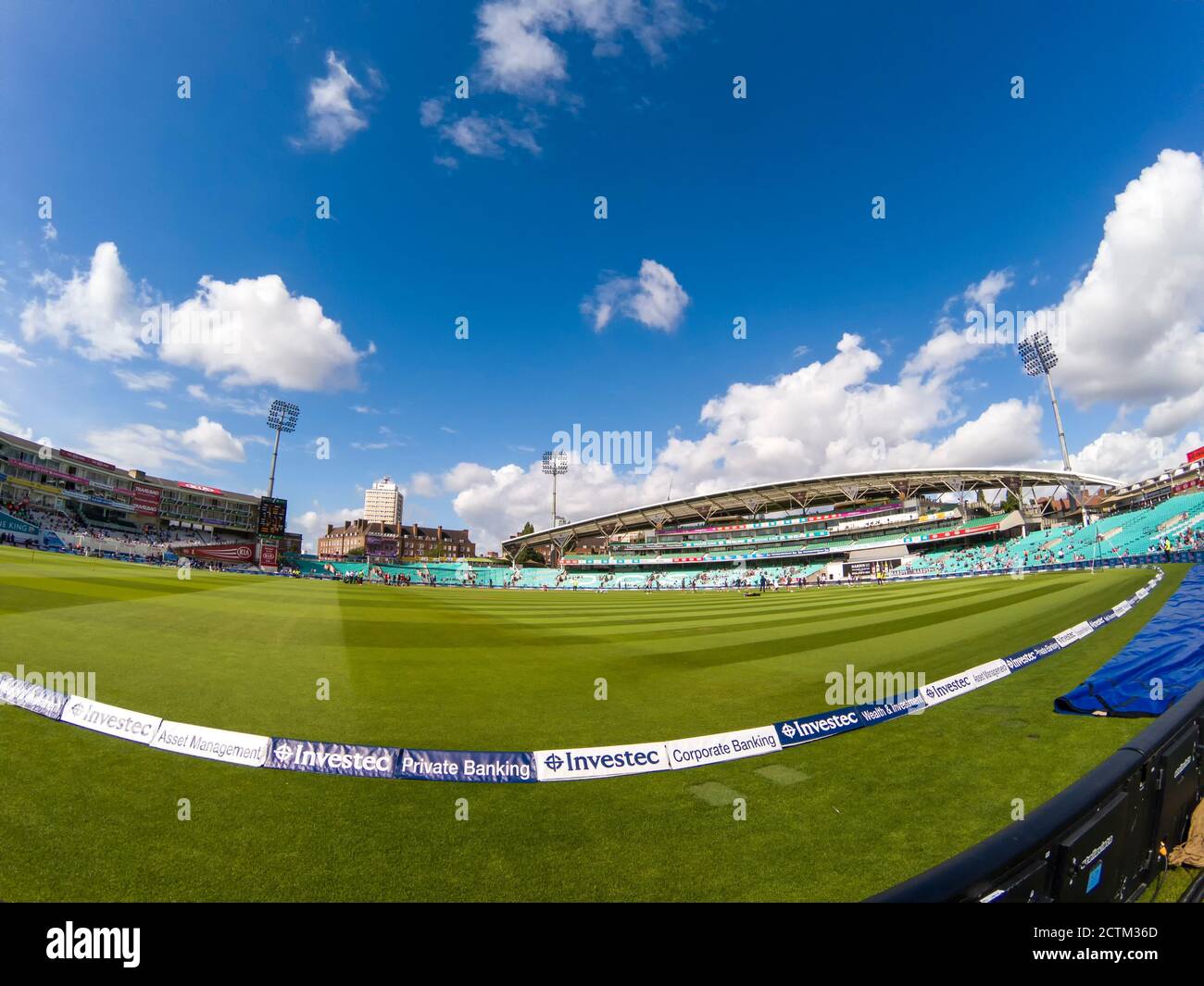 A cricket match at the Oval in London, UK Stock Photo