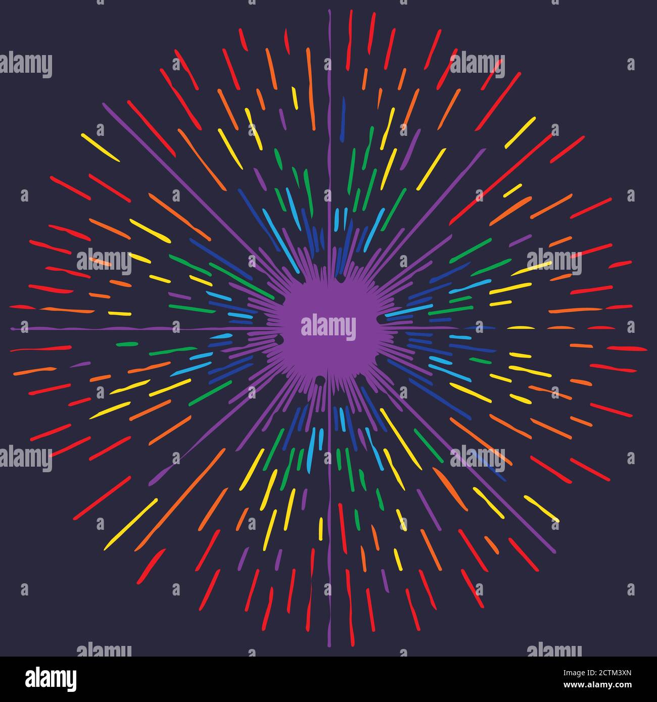 Decorative background with rainbow colors rays design Stock Vector ...