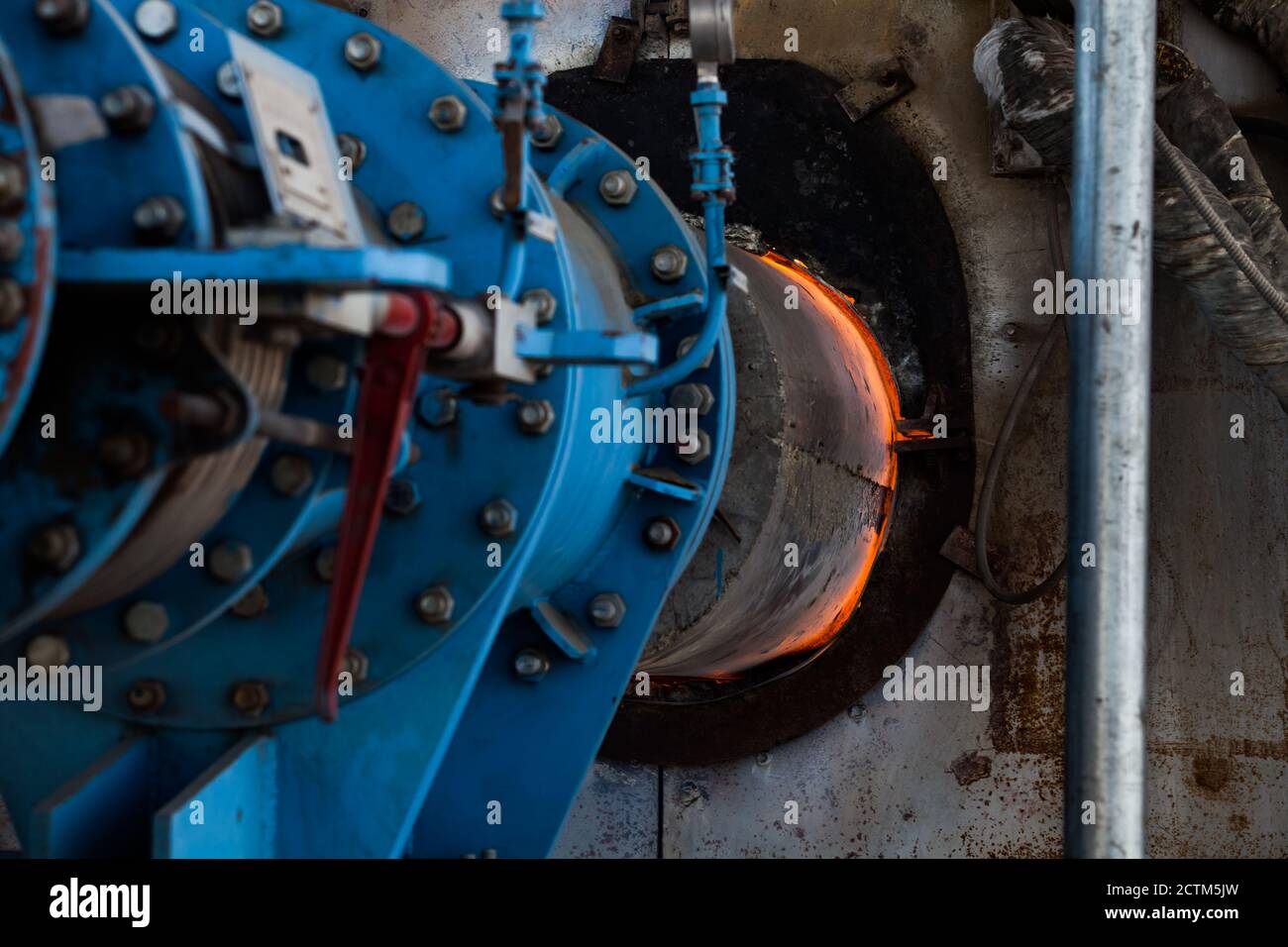 Mynaral/Kazakhstan April 23 2012 Jambyl Cement plant gas furnace