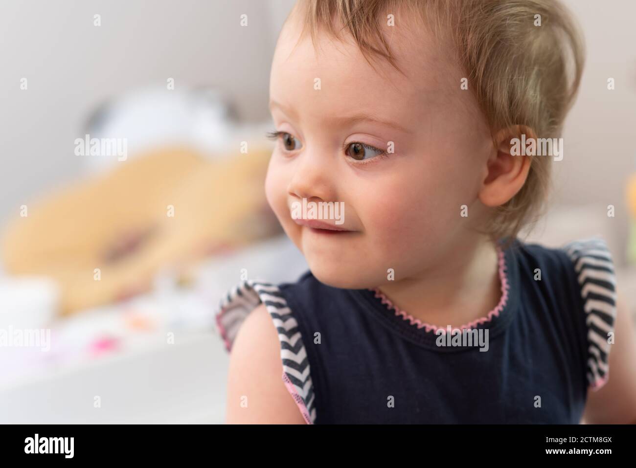 Portrait of cute baby girl Stock Photo - Alamy