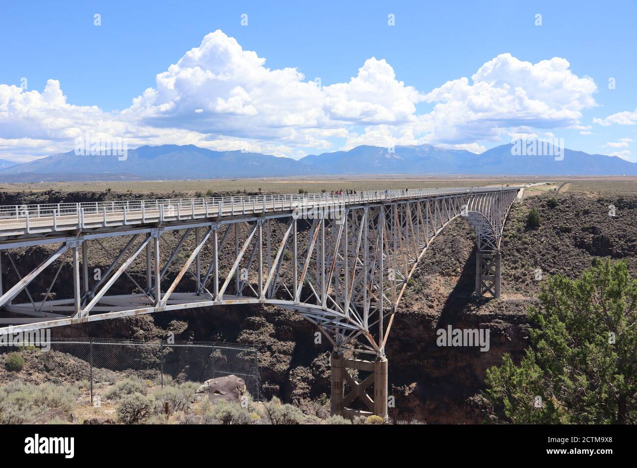 Rio Grande Gorge Bridge in Arroyo, the USA Stock Photo