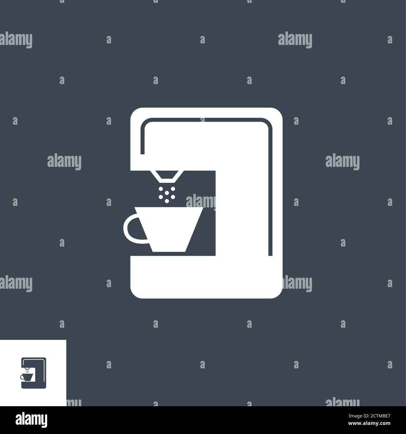 Coffee Maker related vector glyph icon. Stock Vector