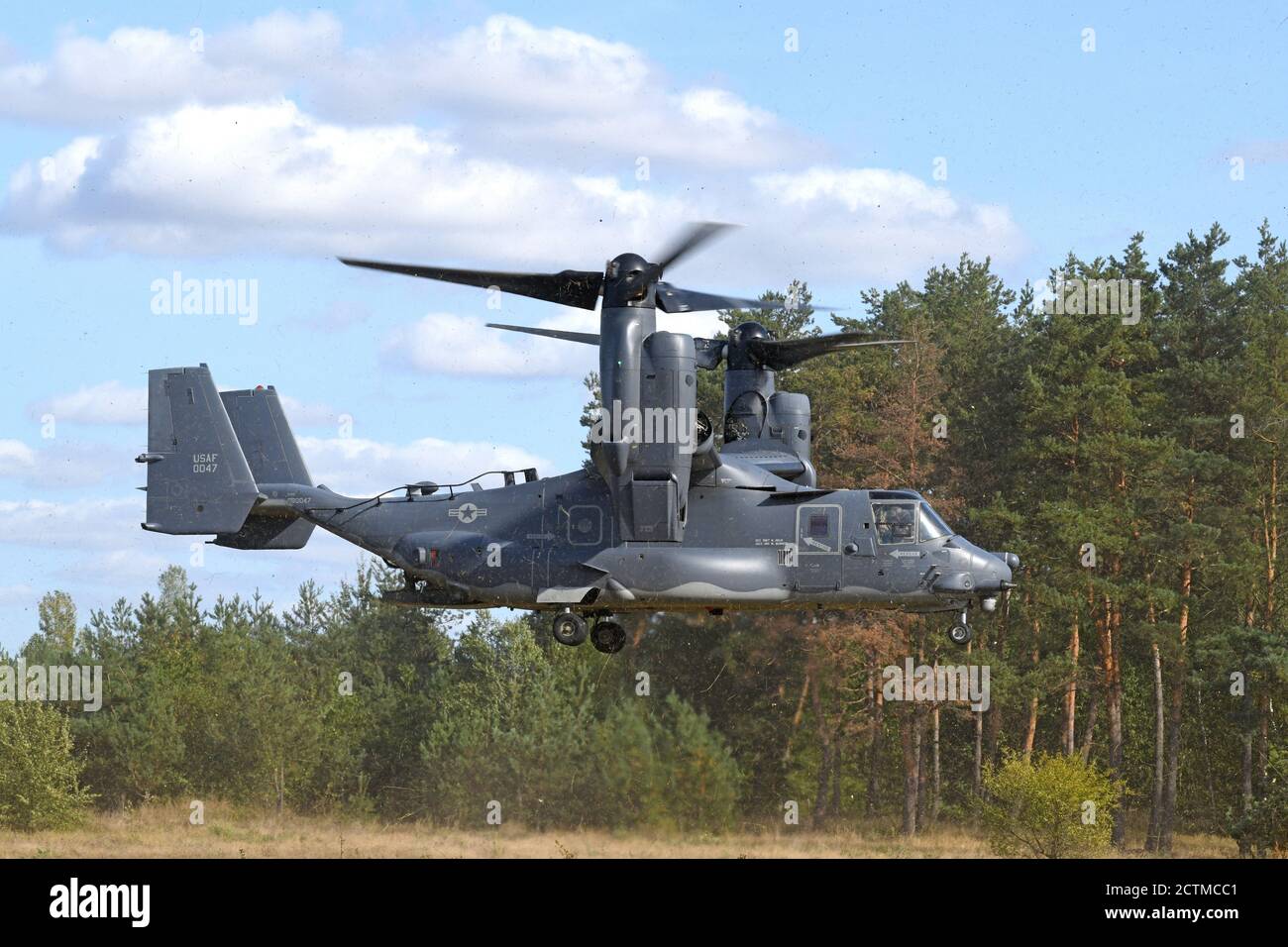 A U.S. Air Force CV-22 Osprey assigned to the 352d Special Operations ...