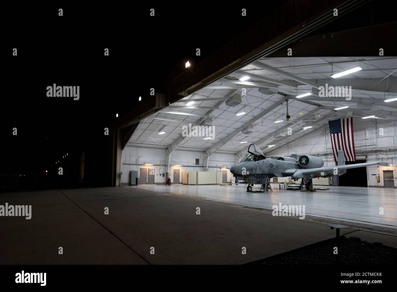 A U.S. Air Force A-10 Thunderbolt II sits on the flight line at Davis ...