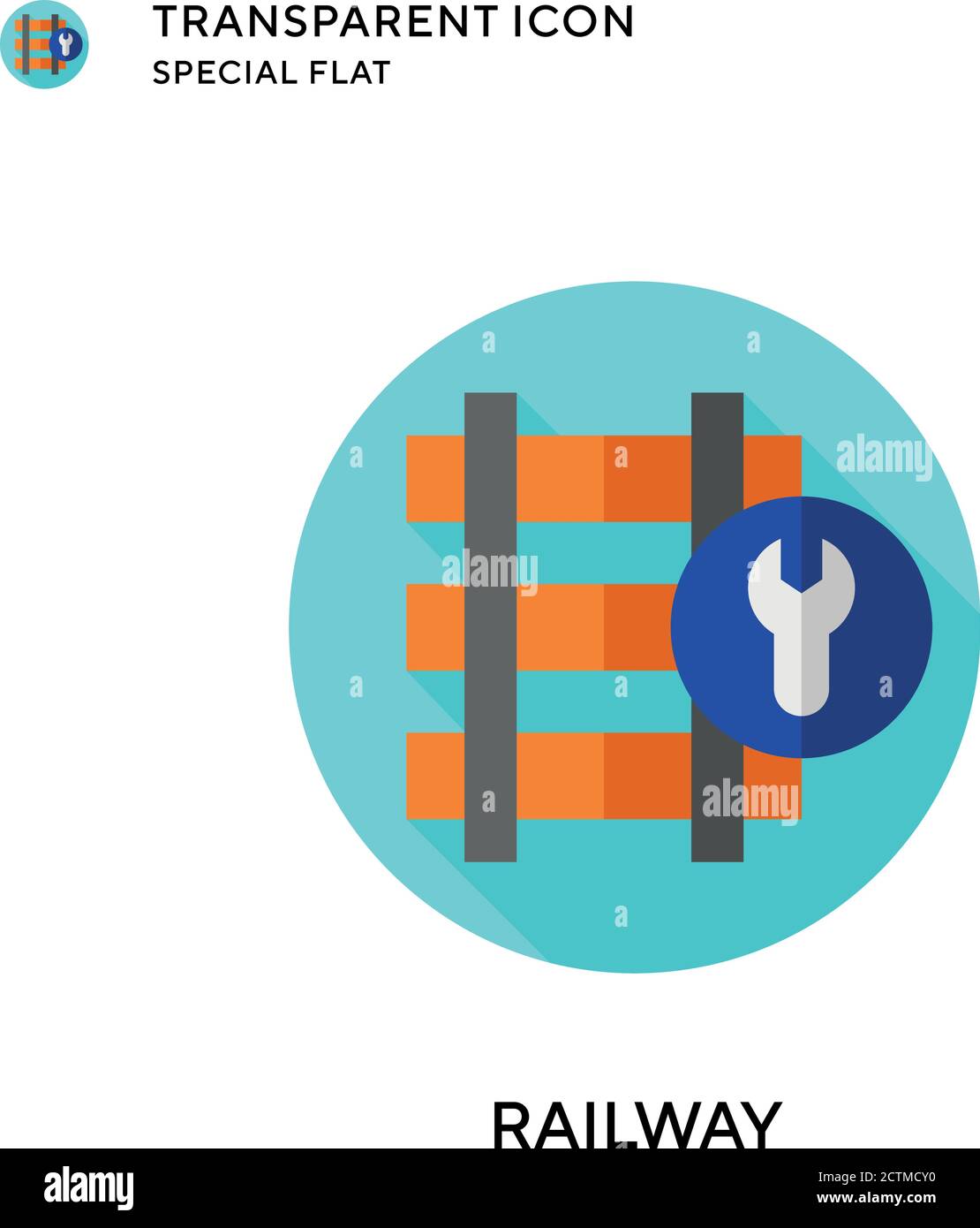 Railway vector icon. Flat style illustration. EPS 10 vector Stock ...