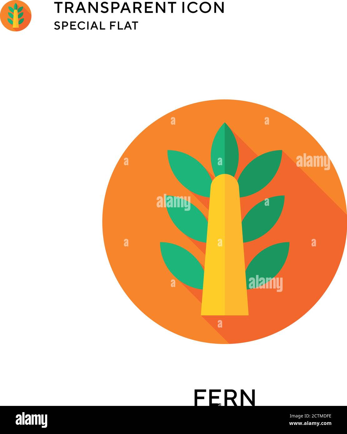 Fern vector icon. Flat style illustration. EPS 10 vector Stock Vector ...
