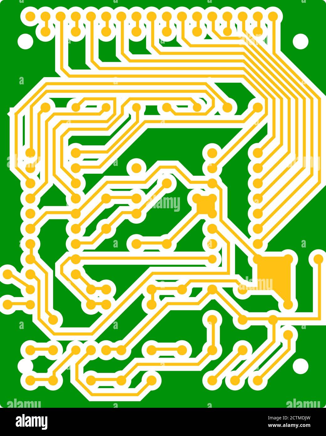 Circuit Icon. Flat Color Design. Vector Illustration Stock Vector Image ...