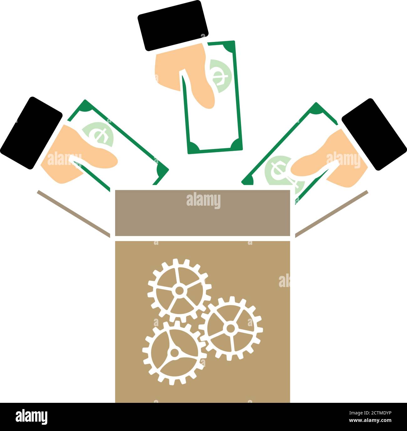 Crowdfunding money box icon hi-res stock photography and images - Alamy