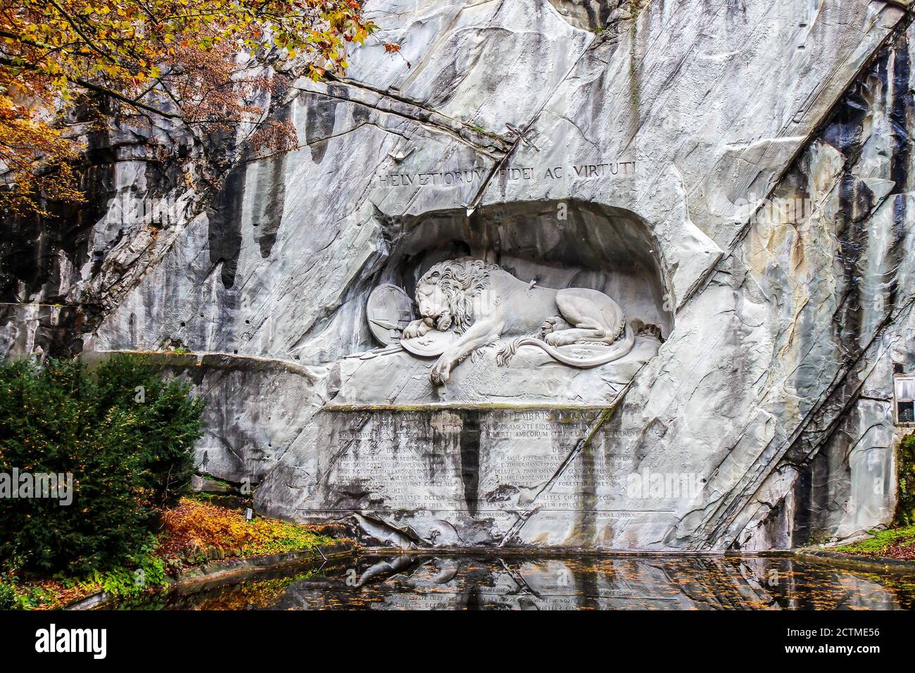 The Lion Monument or the Lion of Lucerne, monument to the Swiss Guards