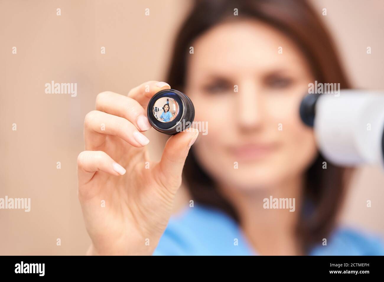 Eye doctor diagnostic. Patient at medical clinic Stock Photo Alamy