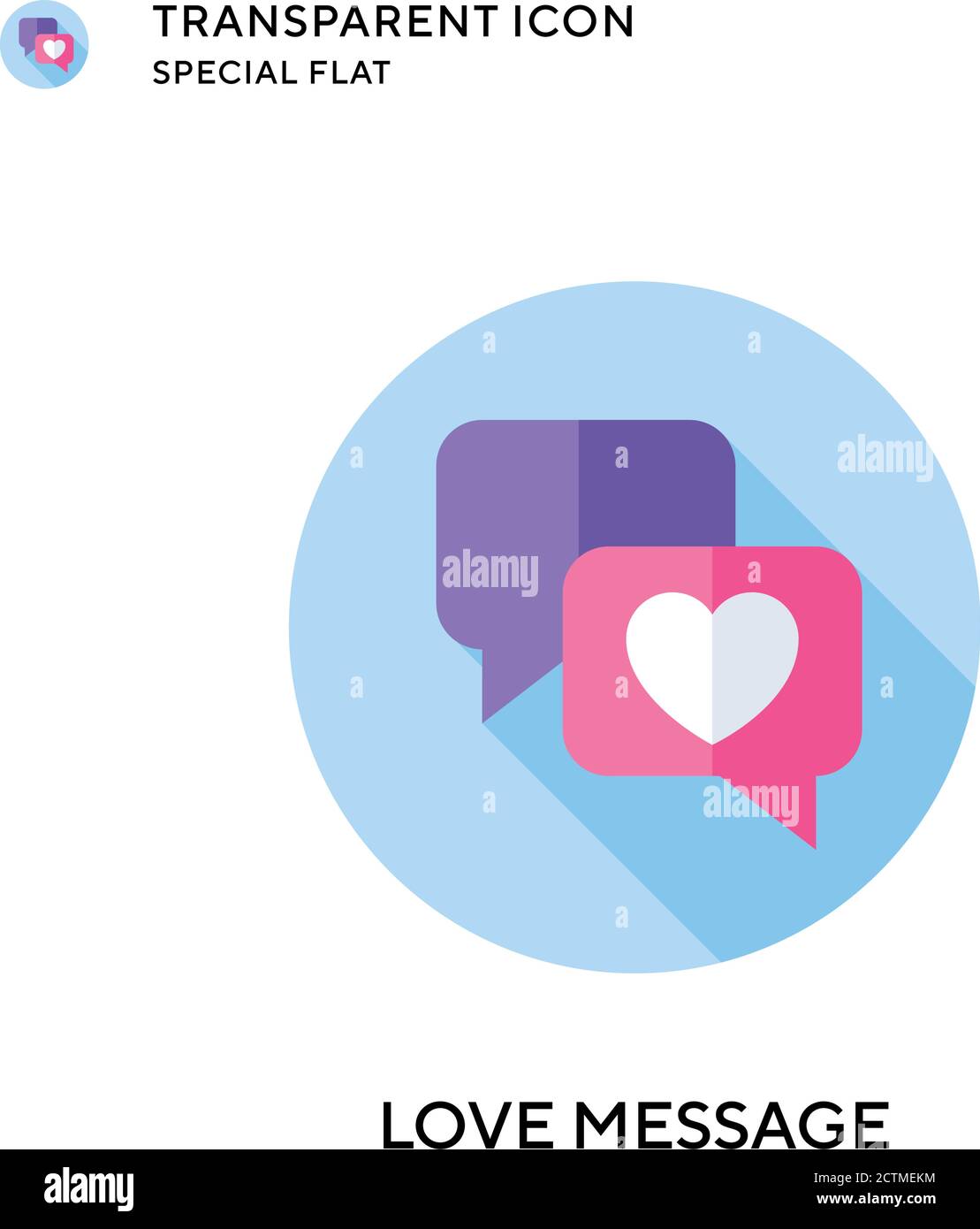 Love message vector icon. Flat style illustration. EPS 10 vector Stock ...