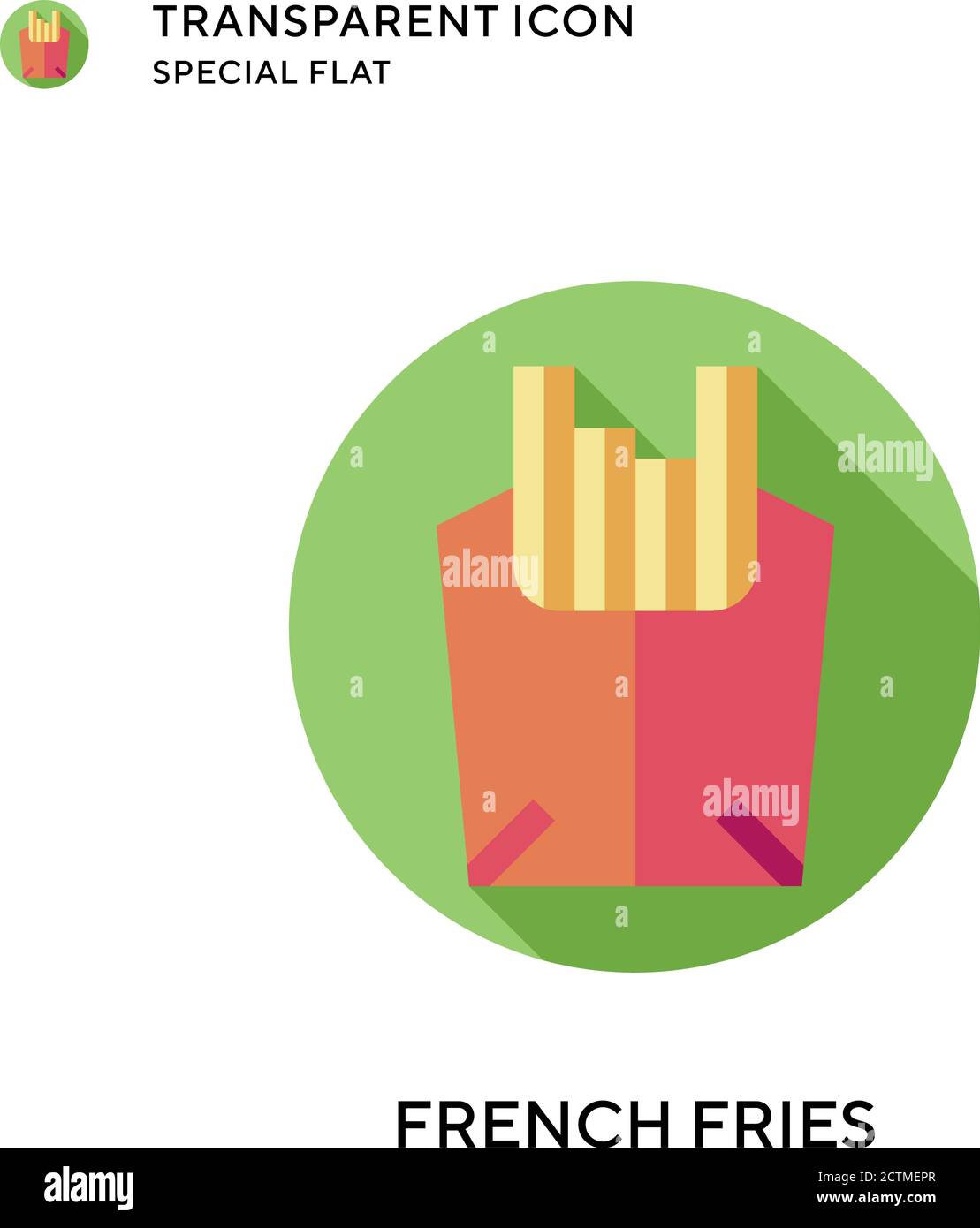 French fries vector icon. Flat style illustration. EPS 10 vector Stock ...