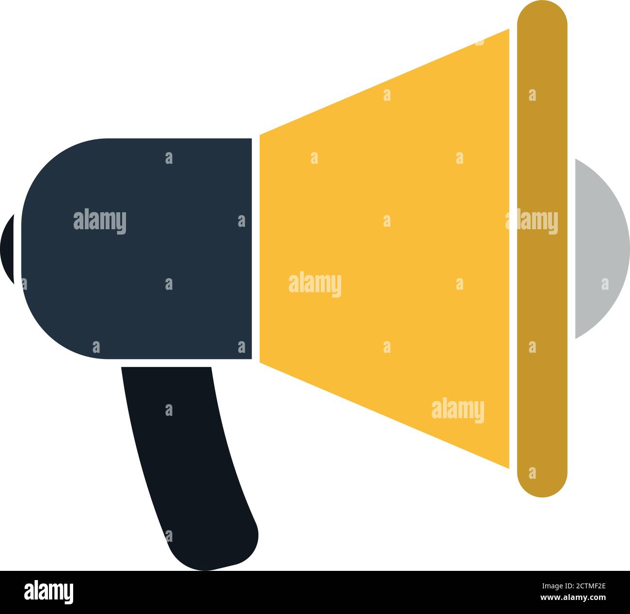 Promotion Megaphone Icon. Flat Color Design. Vector Illustration. Stock Vector