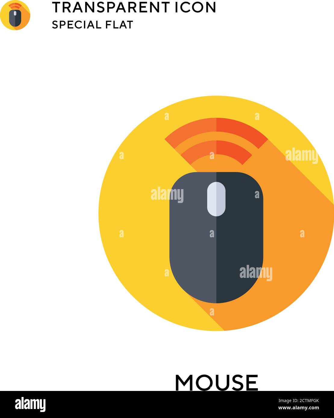 Mouse vector icon. Flat style illustration. EPS 10 vector Stock Vector ...