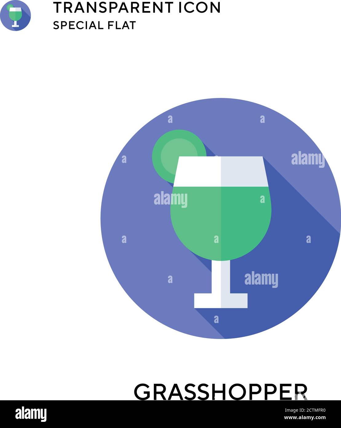 Grasshopper vector icon. Flat style illustration. EPS 10 vector. Stock Vector