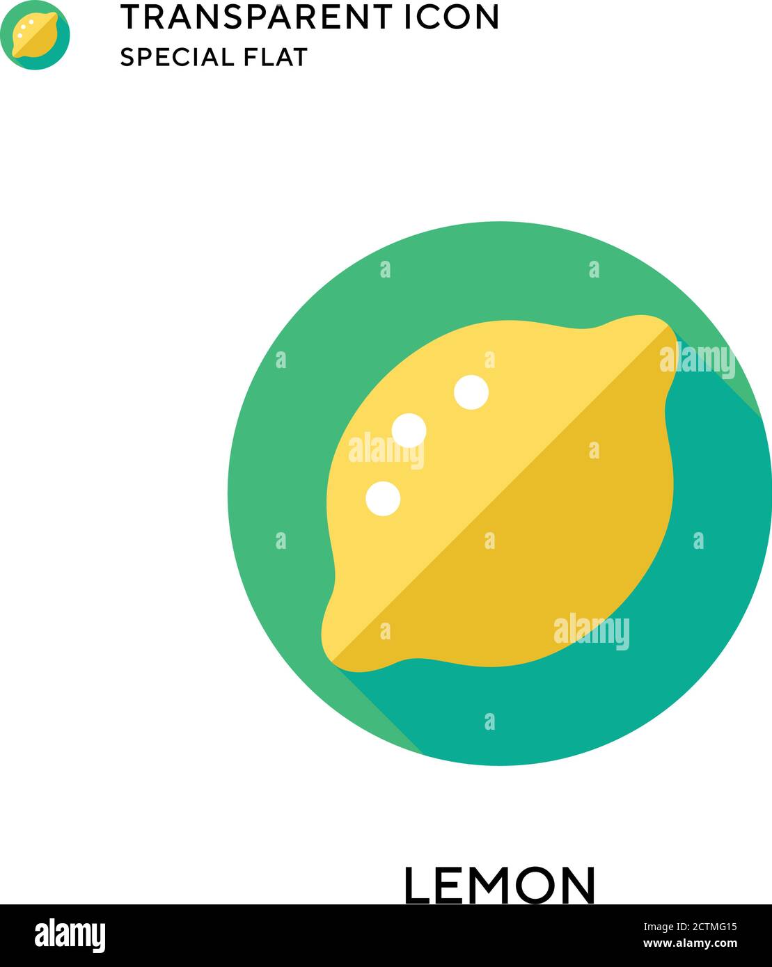 Lemon vector icon. Flat style illustration. EPS 10 vector. Stock Vector